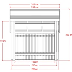 Plus cykelskur 5,7 m² 1 modul med åben front