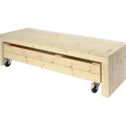 PLUS Fun sandkasse m/hjul og bænk 180 cm
