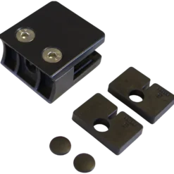 Plus glasbeslag t/runde stolper Ø42,4 mm sort