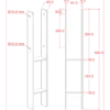 Plus H-stolpefod 60 cm 9x9 cm stolper til nedstøbning m/skruer