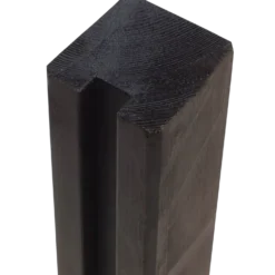 PLUS Krydsskåret Profilstolpe m/1 spor 9×9×268 cm Sort
