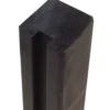 PLUS Krydsskåret Profilstolpe m/1 spor 9×9×188 cm Sort