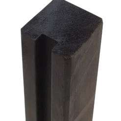 PLUS Krydsskåret Profilstolpe m/1 spor 9×9×188 cm Sort