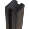PLUS Krydsskåret Profilstolpe m/2 spor 9×9×188 cm Sort