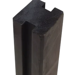 PLUS Krydsskåret Profilstolpe m/2 spor 9×9×188 cm Sort