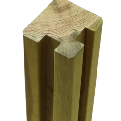 PLUS Krydsskåret Profilstolpe m/2 spor Hjørne 9×9×268 cm