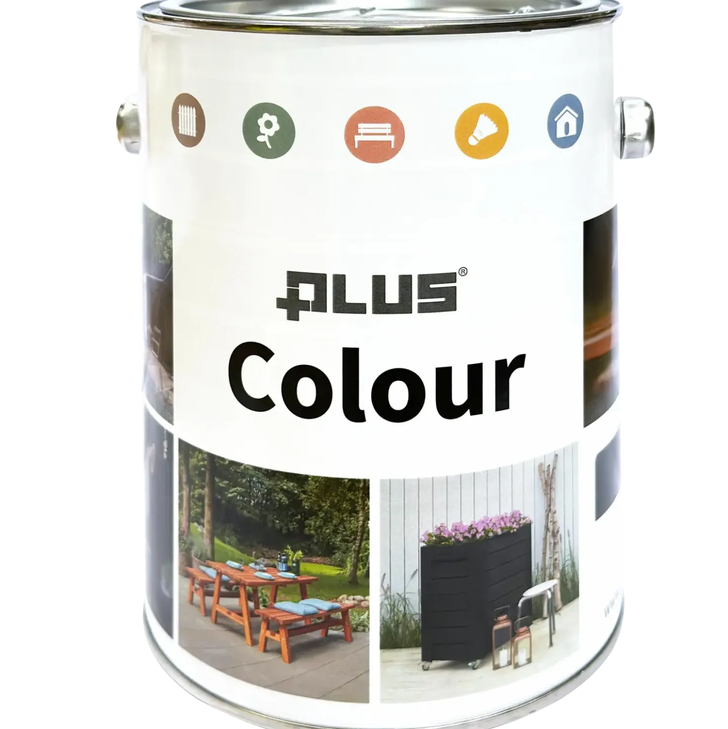 PLUS lasurfarve Sort 2½ ltr.