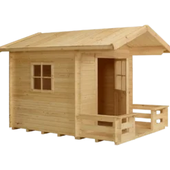 PLUS Legehus 182×161 cm + 72 cm terrasse ubehandlet inkl. tagpap