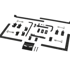 PLUS Lågebeslag m/justérbare stabler til dobbeltlåge sort