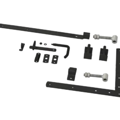 PLUS Linea enkeltlåge 100×80 cm sort inkl. sort beslag