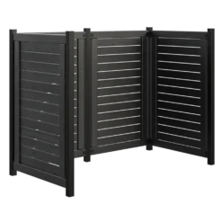 Plus Lund renovationsskjul 85x124x165 cm sort
