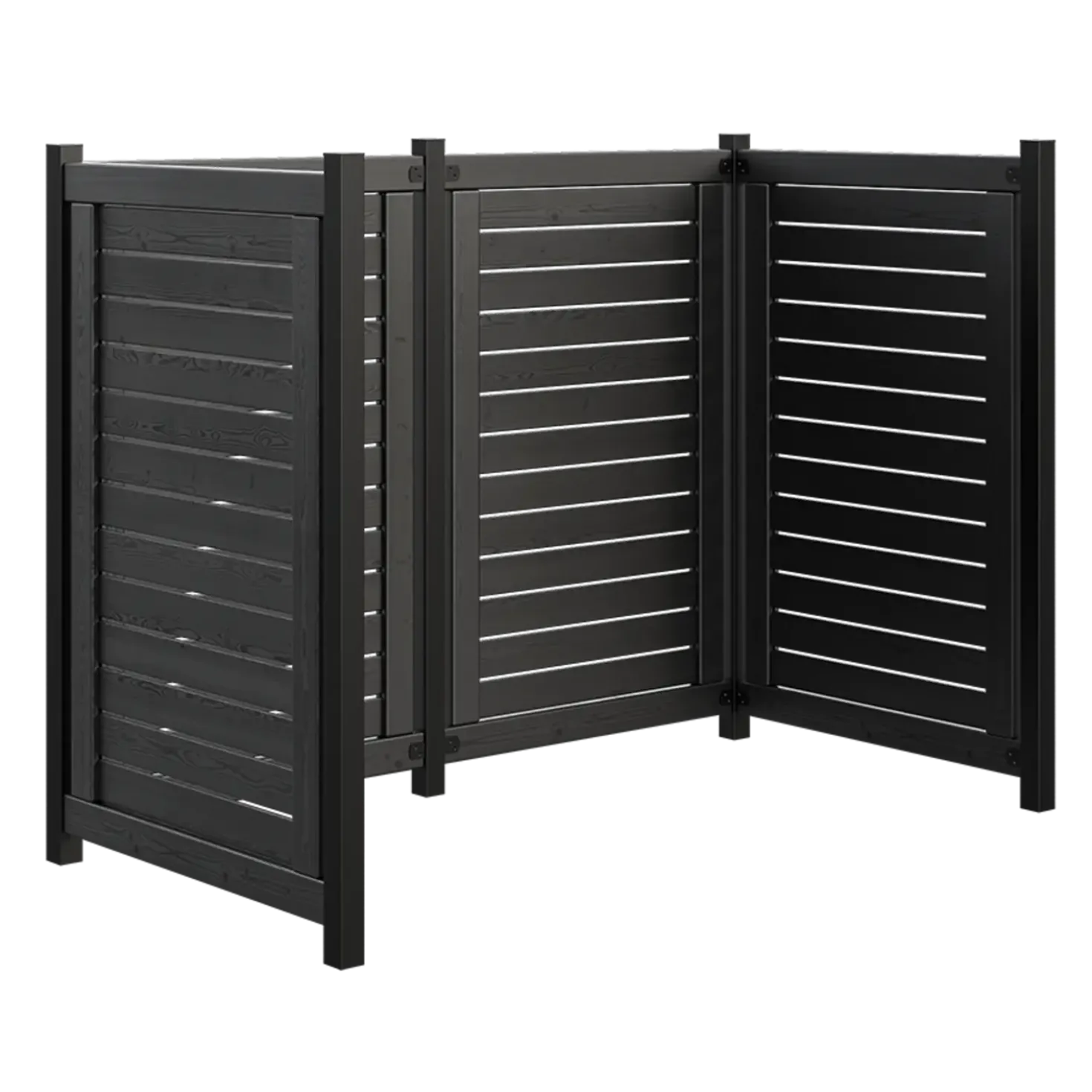 Plus Lund renovationsskjul 85x124x165 cm sort