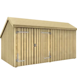 Plus Multi havehus 10,5 m² 2 moduler med dobbeltdør og lukket front