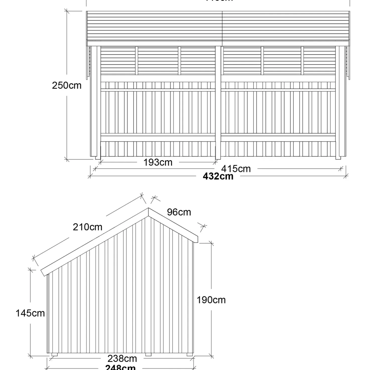 Plus Multi havehus 10,5 m² 2 moduler med åben front