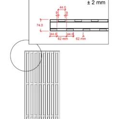 Plus Nagano hegn 90x180 cm hvid