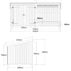 Plus Nordic bålhytte/havehus 9,5 m2 - Type 1A