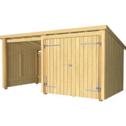 Plus Nordic Multi havehus 9,5 m² 2 moduler med dobbeltdør og åben front