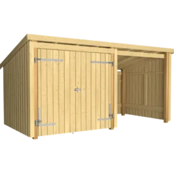 Plus Nordic Multi havehus 9,5 m² 2 moduler med dobbeltdør og åben front