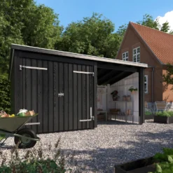 Plus Nordic Multi havehus 9,5 m² 2 moduler med dobbeltdør og åben front