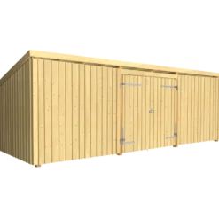 Plus Nordic Multi Havehus 14 m² 3 moduler m/dobbeltdør og lukket front