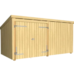 Plus Nordic Multi havehus 9,5 m² 2 moduler med dobbeltdør lukket front