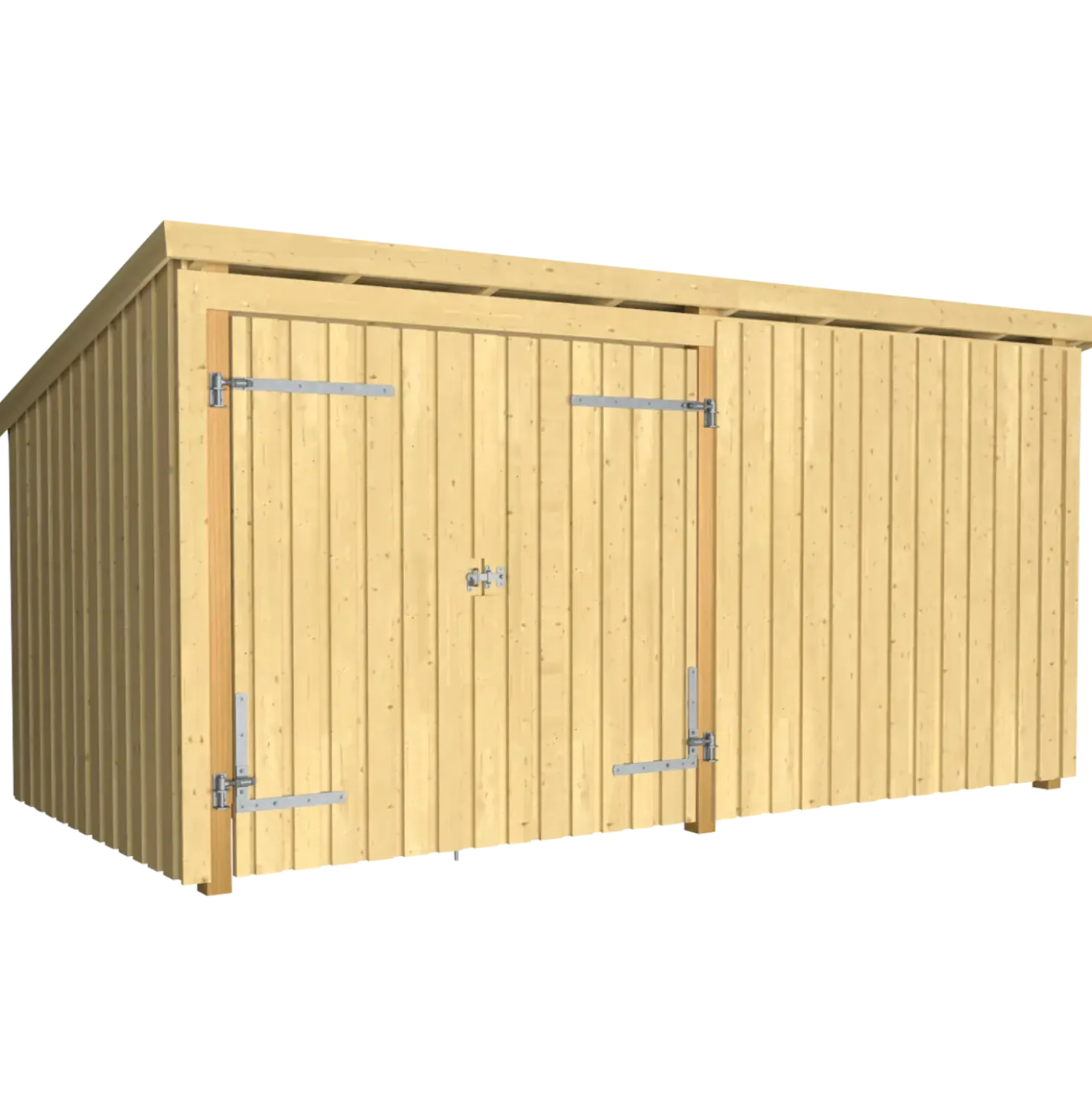 Plus Nordic Multi havehus 9,5 m² 2 moduler med dobbeltdør lukket front