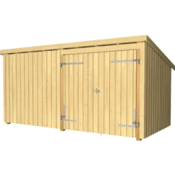 Plus Nordic Multi havehus 9,5 m² 2 moduler med dobbeltdør lukket front