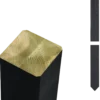 Plus omlimet profilstolpe m/spids 70x70 mm længde 208 cm sort