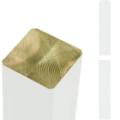 Plus omlimet profilstolpe 90x90 mm længde 98 cm hvid