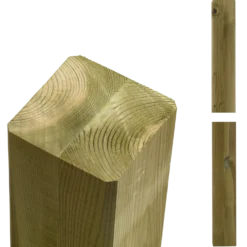 Plus omlimet profilstolpe 90x90 mm længde 98 cm trykimprægneret