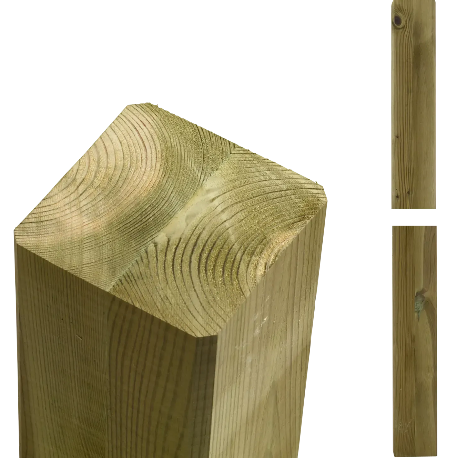 Plus omlimet profilstolpe 90x90 mm længde 98 cm trykimprægneret