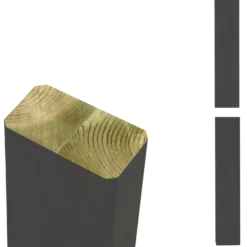 Plus Omlimet stolpe/drager 4,5x9x238 cm umbragrå