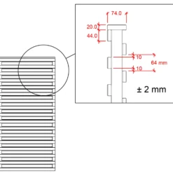 Plus Osaka hegn 90x180 cm sort