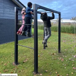 PLUS Outdoor Fitness træningsstativ model 4 sort m/sorte beslag