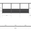 Plus Pergola enkelt 3 moduler m/Tokyo hegn sort