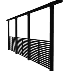 Plus Pergola enkelt 3 moduler m/Tokyo hegn sort
