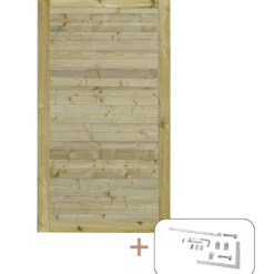 Plus Plank enkeltlåge inkl. beslag 100x163 cm trykimprægneret