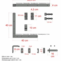 PLUS Plank enkeltlåge inkl. beslag 100×163 cm