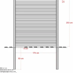 PLUS Plank Profilhegn 174×203 cm Sort