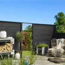 PLUS Plank Profilhegn 174×166 cm Sort