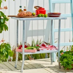 Plus Plantebord 17944-1 varmgalvaniseret stål 45X80X75 cm