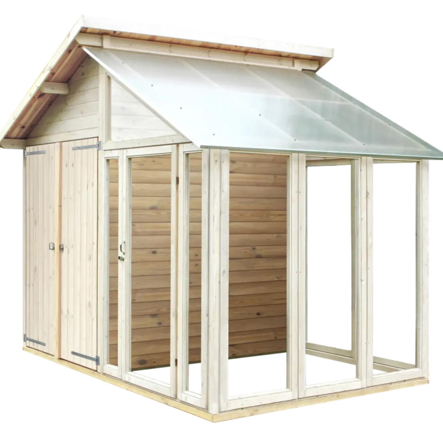 Plus redskabsrum/drivhus ubehandlet 6,6 m²