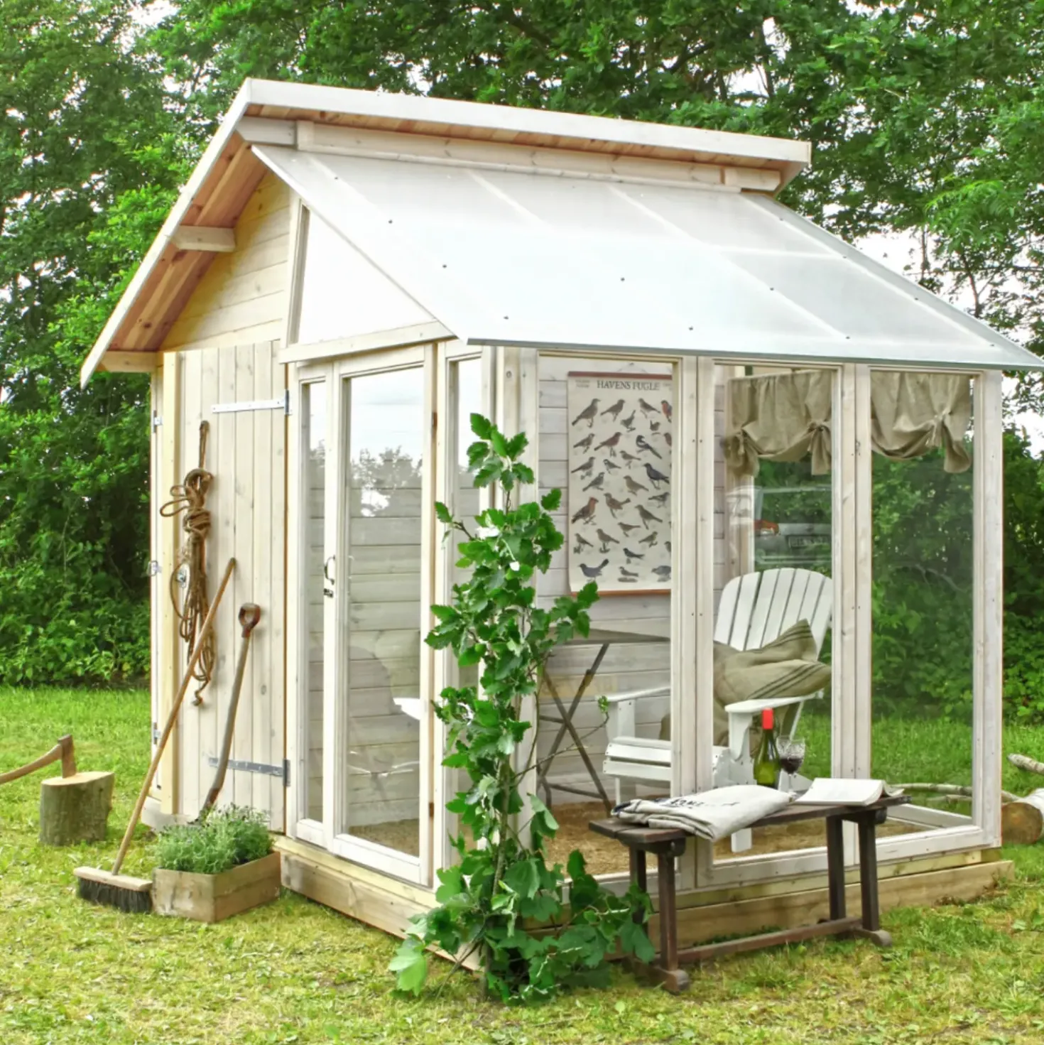 Plus redskabsrum/drivhus ubehandlet 6,6 m²