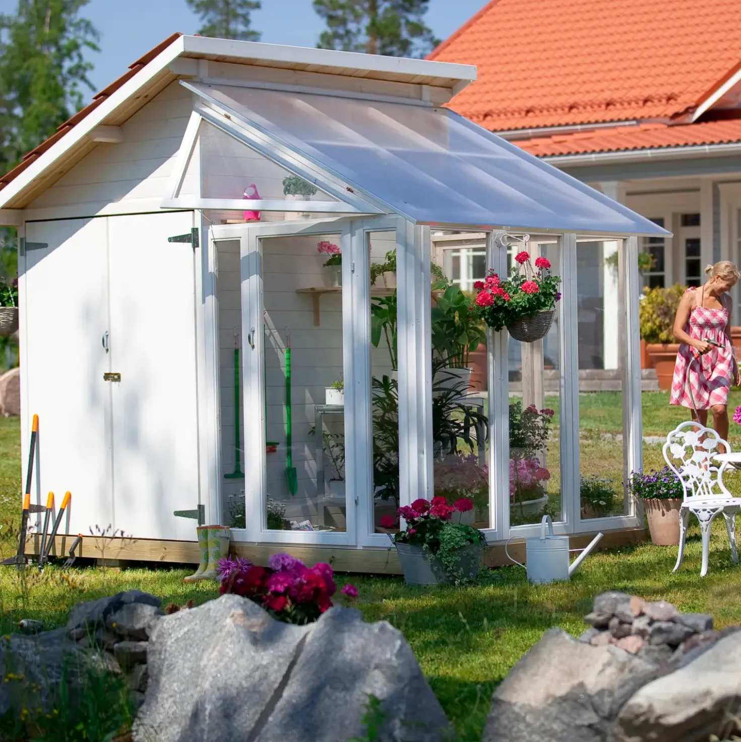 Plus redskabsrum/drivhus ubehandlet 6,6 m²