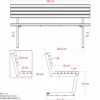 PLUS Relax bænk 150 cm sort