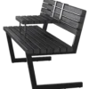 PLUS Relax bænk m/hængebord 150 cm sort