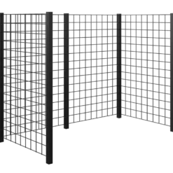 Plus renovationsskjul stålespalier 193,5x99x147 cm sort