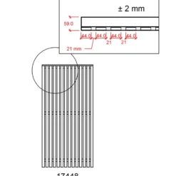 Plus Sendai hegn 90x180 cm hvid