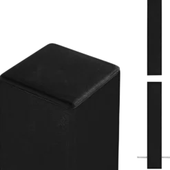PLUS Stålstolpe 8×8×208 cm til nedstøbning sort m/struktur