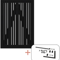PLUS Tangent enkeltlåge 95×140 cm sort inkl. sort beslag